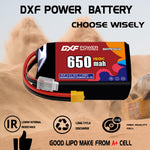 DXF 3S 11.4V 650mAh 150C LiPo Battery for FPV Micro Drones (PH2.0 / JST / XT30 / SM / XT60 / EC5 / XT90 Options)