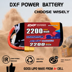 DXF LiPo Battery 5S 18.5V 2200mAh 110C with PH2.0 / JST / XT30 / SM / XT60 / EC5 / XT90 for FPV Drone Whoop Micro Racing