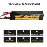 DXF Lipo Battery 12S 44.4V 4500mAh 150C GoldSeries Graphene Softcase with EC5 / T / TRX / XT60 / XT90 / XT150 / Q8s Plug for RC 1/8 1/10 Buggy Truck Car Off-Road Drone