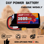 DXF 2S 7.4V 3000mAh 100C LiPo Battery for FPV Micro Drones (PH2.0 / JST / XT30 / SM / XT60 / EC5 / XT90 Options)