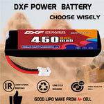 DXF LiPo Battery 1S 3.7V 450mAh 80C with PH2.0 / JST / XT30 / SM / XT60 / EC5 / XT90 for FPV Drone Whoop Micro Racing