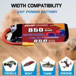 DXF LiPo Battery 6S HV 22.8V 850mAh 60C with PH2.0 / JST / XT30 / SM / XT60 / EC5 / XT90 for FPV Drone Whoop Micro Racing