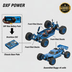 DXF 3S 11.1V 7200mAh 80C Hardcase LiPo Battery with 10AWG XT90 for 1/8 1/10 RC Cars, Trucks, Buggies (1-6 Pack Available)