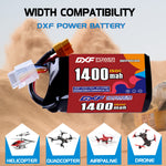 DXF 4S 14.8V 1400mAh 150C LiPo Battery for FPV Micro Drones (PH2.0 / JST / XT30 / SM / XT60 / EC5 / XT90 Options)