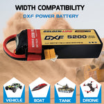 DXF Lipo Battery 3S 11.1V 5200mAh 150C Graphene Softcase with EC5 / T / TRX / XT60 / XT90 / XT150 / Q8s Plug for RC 1/8 1/10 Buggy Truck Car Off-Road Drone
