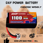 DXF LiPo Battery 4S HV 15.2V 1100mAh 60C with PH2.0 / JST / XT30 / SM / XT60 / EC5 / XT90 for FPV Drone Whoop Micro Racing