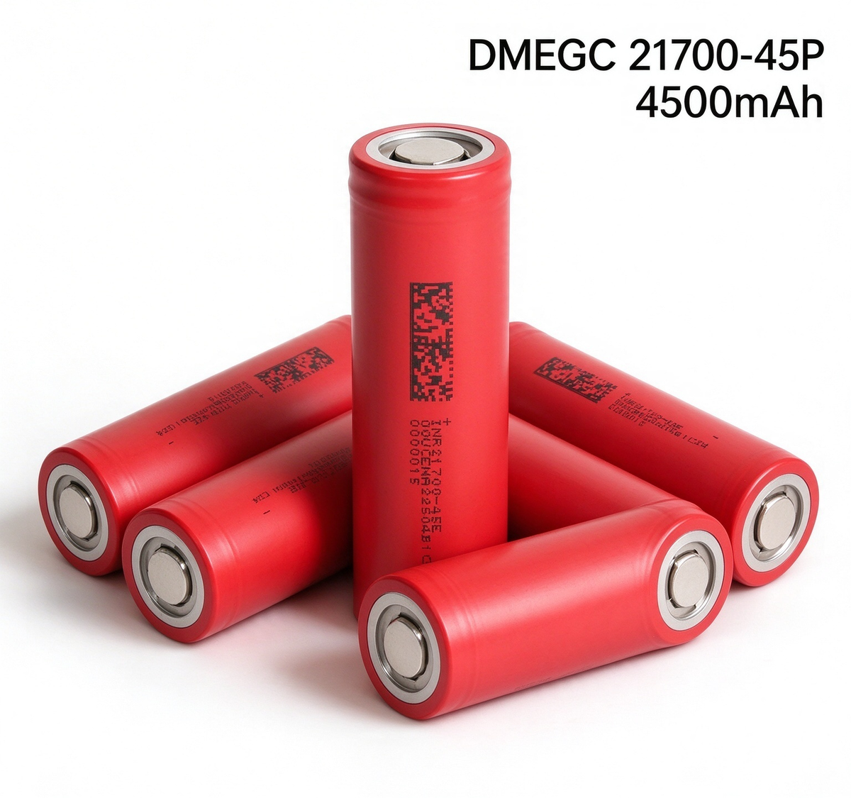 DMEGC INR21700-45E 4500mAh 9A Li-ion Battery for EVs, Power Tools & DIY Battery Packs (1-100 PCS)