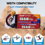 DXF LiPo Battery 6S HV 22.8V 1550mAh 60C with PH2.0 / JST / XT30 / SM / XT60 / EC5 / XT90 for FPV Drone Whoop Micro Racing