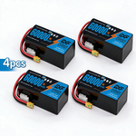 DXF 6S 22.2V 66000mAh 5C Soft Case LiPo Battery with 8AWG Wire for Toy Cars, Boats, UAVs & Drones (1-6 Pack)