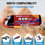 DXF LiPo Battery 5S 18.5V 450mAh 80C with PH2.0 / JST / XT30 / SM / XT60 / EC5 / XT90 for FPV Drone Whoop Micro Racing