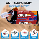 DXF LiPo Battery 4S 14.8V 2800mAh 110C with PH2.0 / JST / XT30 / SM / XT60 / EC5 / XT90 for FPV Drone Whoop Micro Racing