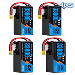 DXF 6S 22.2V 33000mAh 10C Soft Case LiPo Battery with 8AWG Wire for Toy Cars, Boats, UAVs & Drones (1-6 Pack)