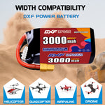 DXF 5S 18.5V 3000mAh 120C LiPo Battery for FPV Micro Drones (PH2.0 / JST / XT30 / SM / XT60 / EC5 / XT90 Options)