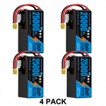 DXF SEMI-SOLID 14S 51.8V 25000mAh 5C Soft Case LiPo Battery with 8AWG Wire for Toy Cars, Boats, UAVs & Drones (1-6 Pack)