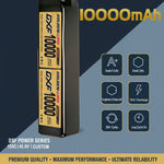DXF Lipo Battery 12S HV 45.6V 10000mAh 150C GoldSeries Graphene Softcase with EC5 / T / TRX / XT60 / XT90 / XT150 / Q8s Plug for RC 1/8 1/10 Buggy Truck Car Off-Road Drone