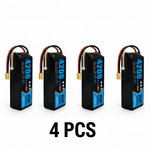 DXF 3S 11.1V 4200mAh 100C Softcase LiPo Battery with XT60 & 12AWG Wire for RC Boats, Cars, Toy Cars & Aircraft Models FPV (1-6 Pack)