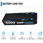 DXF LiPo Battery 2S2P 7.4V 8000mAh 110C Graphene with 5mm Bullet / EC5 / T / TRX / XT60 / XT90 / XT150 / Q8s Plug for RC 1/10 Touring Car Racing