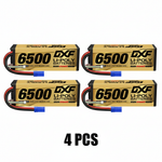 DXF GoldSeries 4S HV 15.2V 6500mAh 140C Graphene Hardcase LiPo Battery with EC5 & 10AWG Wire (1-6 Pack)