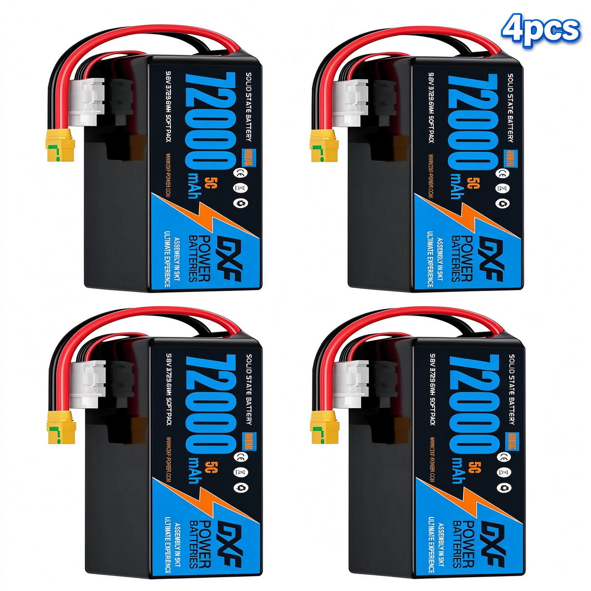 (CN)DXF 14S Lipo Battery 51.8V 5C 72000mAh Soft Case Battery  for Drone UAV FPV Car Truck Tank RC Buggy Truggy Racing Hobby