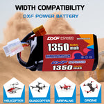 DXF LiPo Battery 4S 14.8V 1350mAh 100C with PH2.0 / JST / XT30 / SM / XT60 / EC5 / XT90 for FPV Drone Whoop Micro Racing