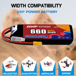 DXF 3S 11.4V 550mAh 100C LiPo Battery for FPV Micro Drones (PH2.0 / JST / XT30 / SM / XT60 / EC5 / XT90 Options)