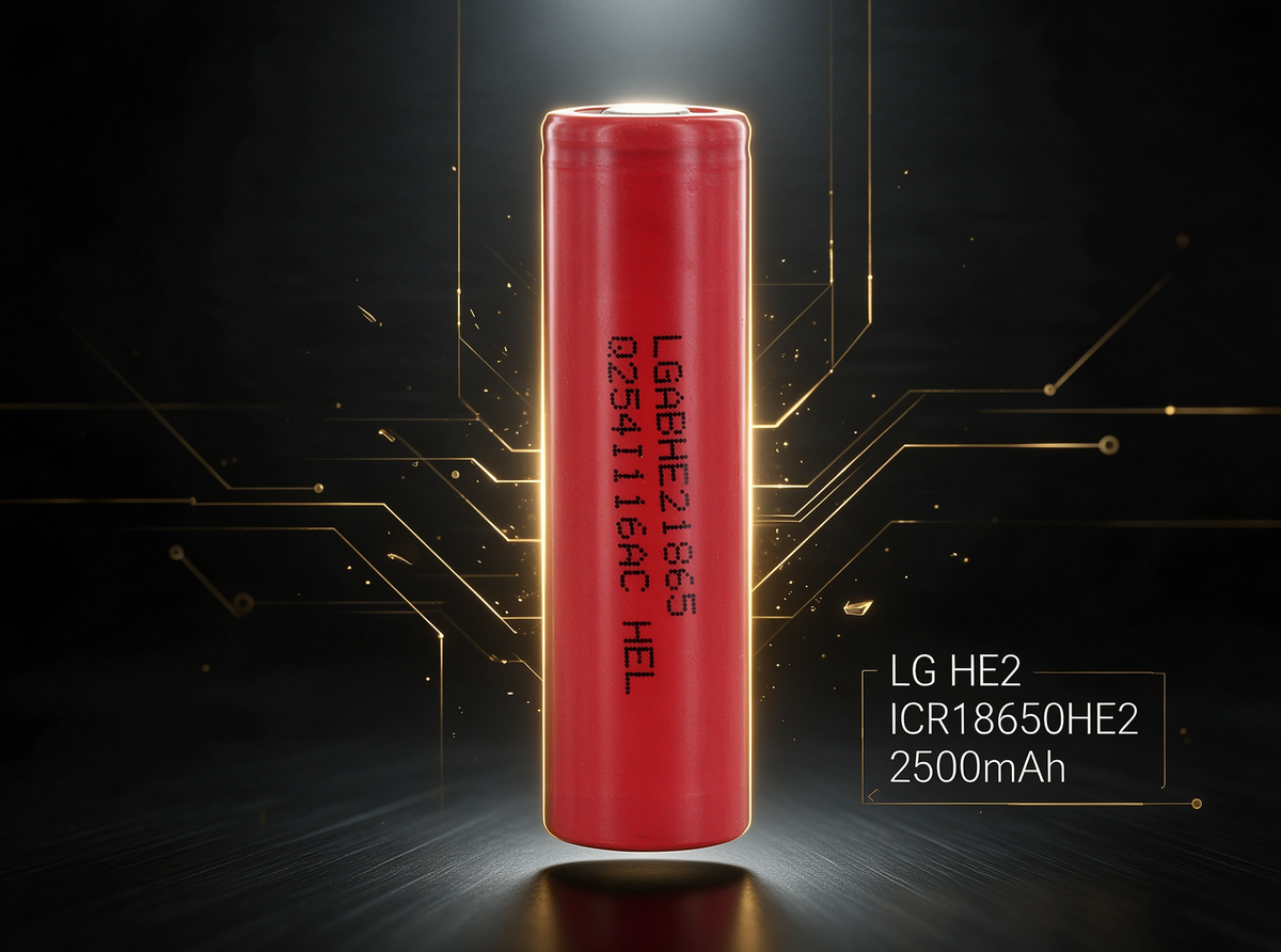 LG HE2 ICR18650HE2 2500mAh 20A Li-ion Battery for Power Tools, Flashlights & DIY Battery Packs (1-100 PCS)