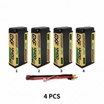 DXF 2S Shorty 7.6V 4400mAh 140C Graphene Hardcase LiPo Battery with 5mm Bullet to Deans Plug for 1/10 RC Buggies, Touring Cars & Trucks (1-6 Pack Available)