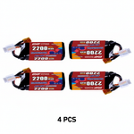 DXF 4S 14.8V 2200mAh 150C Softcase LiPo Battery with XT60 for RC Cars, Boats, Trucks (1-6 Pack Available)