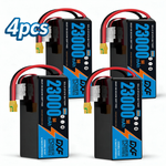 DXF SEMI-SOLID 6S 22.2V 23000mAh 5C Soft Case LiPo Battery with 8AWG Wire for Toy Cars, Toy Boats, UAVs & Drones (1-6 Pack)