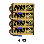 DXF 3S 11.4V 8000mAh 140C Graphene Hardcase LiPo Battery with EC5 Plug for 1/8 1/10 RC Cars, Trucks, Buggies (1-6 Pack Available)