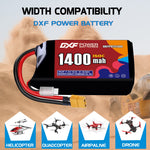 DXF 2S 7.4V 1400mAh 150C LiPo Battery for FPV Micro Drones (PH2.0 / JST / XT30 / SM / XT60 / EC5 / XT90 Options)