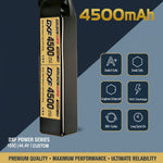 DXF Lipo Battery 12S 44.4V 4500mAh 150C GoldSeries Graphene Softcase with EC5 / T / TRX / XT60 / XT90 / XT150 / Q8s Plug for RC 1/8 1/10 Buggy Truck Car Off-Road Drone