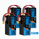 DXF SEMI-SOLID 14S 51.8V 27000mAh 5C Soft Case LiPo Battery with 8AWG Wire for Toy Cars, Boats, UAVs & Drones (1-6 Pack)