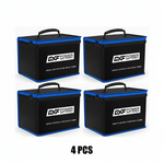 DXF LiPo Battery Fireproof Safety Bag - Charging & Storage Guard with Double Zipper (1-6 Pack Options Available)