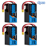 DXF SEMI-SOLID 14S 51.8V 46000mAh 10C Soft Case LiPo Battery with 8AWG Wire for Toy Cars, Boats, UAVs & Drones (1-6 Pack)