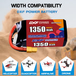 DXF 5S 18.5V 1350mAh 140C LiPo Battery for FPV Micro Drones (PH2.0 / JST / XT30 / SM / XT60 / EC5 / XT90 Options)