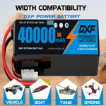 DXF SEMI-SOLID 14S 51.8V 40000mAh 5C Soft Case LiPo Battery with 8AWG Wire for Toy Cars, Boats, UAVs & Drones (1-6 Pack)