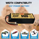 DXF LiPo Battery 3S 11.1V 8400mAh 140C Graphene Softcase with EC5 / T / TRX / XT60 / XT90 / XT150 / Q8s Plug for RC 1/8 1/10 Buggy Truck Car Off-Road Drone