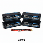 DXF 2S 7.4V 8000mAh 110C Graphene Hardcase LiPo Battery with 5mm Bullet to Deans Plug for 1/10 1/8 RC Cars, Trucks, Slash 4x4 (1-6 Pack Available)
