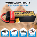 DXF Lipo Battery 6S 22.2V 4500mAh 150C GoldSeries Graphene Softcase with EC5 / T / TRX / XT60 / XT90 / XT150 / Q8s Plug for RC 1/8 1/10 Buggy Truck Car Off-Road Drone