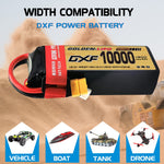 DXF Lipo Battery 5S HV 19.0V 10000mAh 150C GoldSeries Graphene Softcase with EC5 / T / TRX / XT60 / XT90 / XT150 / Q8s Plug for RC 1/8 1/10 Buggy Truck Car Off-Road Drone