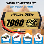 DXF LiPo Battery 4S 14.8V 7000mAh 100C Graphene Hardcase with EC5 / T / TRX / XT60 / XT90 / XT150 / Q8s Plug for RC 1/8 1/10 Buggy Truck Car Off-Road Drone