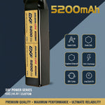 DXF Lipo Battery 12S 44.4V 5200mAh 150C GoldSeries Graphene Softcase with EC5 / T / TRX / XT60 / XT90 / XT150 / Q8s Plug for RC 1/8 1/10 Buggy Truck Car Off-Road Drone