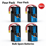 DXF 6S 22.8V 22000mAh 100C Soft Case LiPo Battery with 8AWG Wire for Toy Cars, Boats, UAVs & Drones (1-6 Pack)
