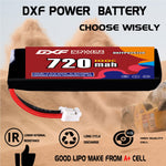 DXF 2S 7.6V 720mAh 100C LiPo Battery for FPV Micro Drones (PH2.0 / JST / XT30 / SM / XT60 / EC5 / XT90 Options)