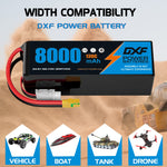DXF LiPo Battery 6S HV 22.8V 8000mAh 130C Graphene Softcase Blue with EC5 / T / TRX / XT60 / XT90 / XT150 / Q8s Plug for RC 1/8 1/10 Buggy Truck Car Off-Road Drone