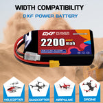DXF LiPo Battery 3S 11.1V 2200mAh 110C with PH2.0 / JST / XT30 / SM / XT60 / EC5 / XT90 for FPV Drone Whoop Micro Racing