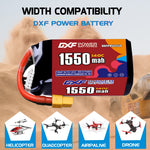 DXF 5S 18.5V 1400mAh 150C LiPo Battery for FPV Micro Drones (PH2.0 / JST / XT30 / SM / XT60 / EC5 / XT90 Options)