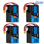 DXF SEMI-SOLID 12S 46.2V 18000mAh 15C Soft Case LiPo Battery with 8AWG Wire for Toy Cars, Boats, UAVs & Drones (1-6 Pack)
