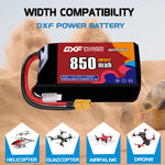 DXF 2S 7.6V 850mAh 120C LiPo Battery for FPV Micro Drones (PH2.0 / JST / XT30 / SM / XT60 / EC5 / XT90 Options)